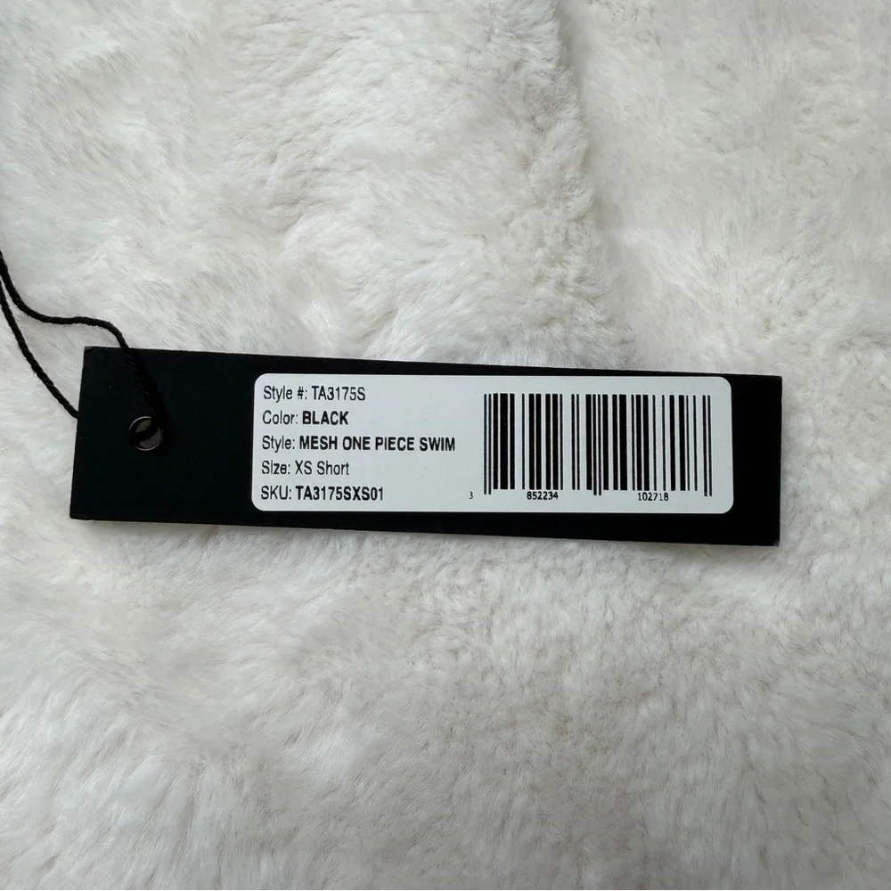 TA3 Meshy One Piece Swimsuit Black XS Short Petite Fit - Picture 9 of 9